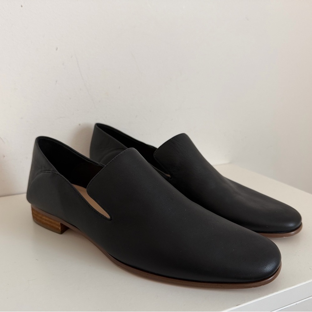 Clarks Black Leather Loafers for Women